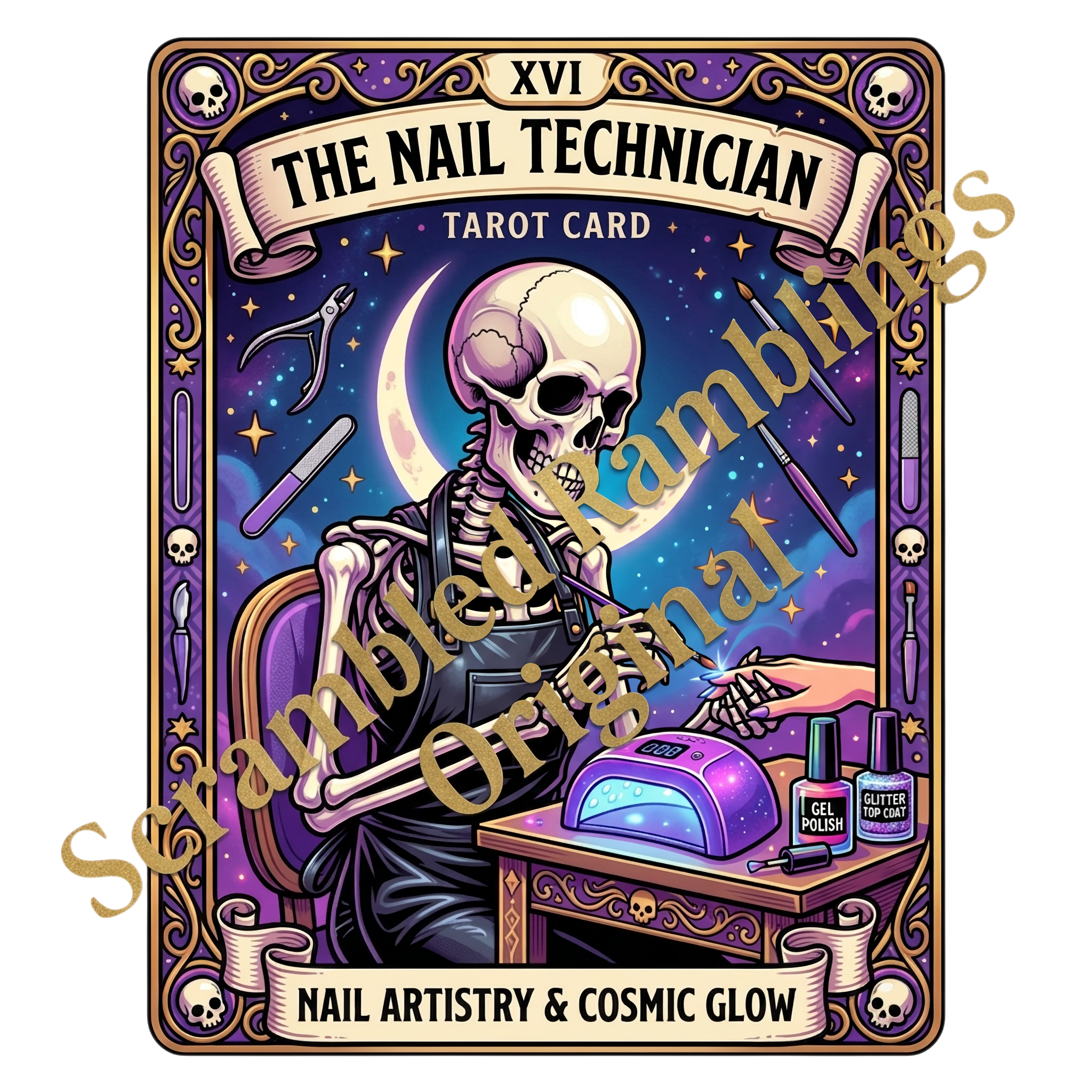 Tarot Nail Artist Technician Tech Black Glossy Mug