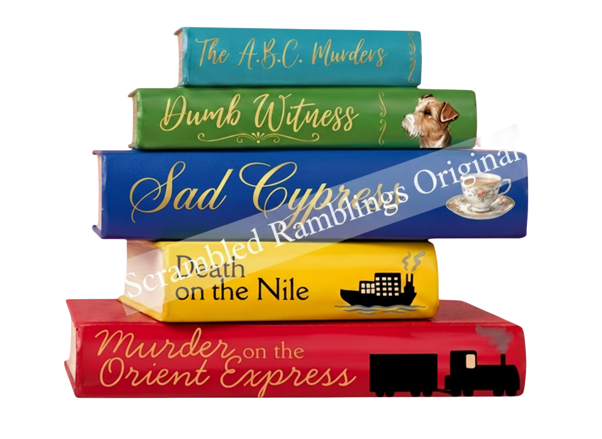 Agatha Christie Colorful Book Stack Short-Sleeve Unisex T-Shirt